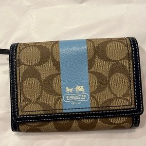 NWOT coach heritage stripe wallet